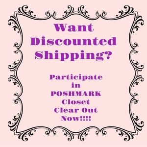 Like your item now and wait for the Poshmark Closet Clear Out sale!!!!